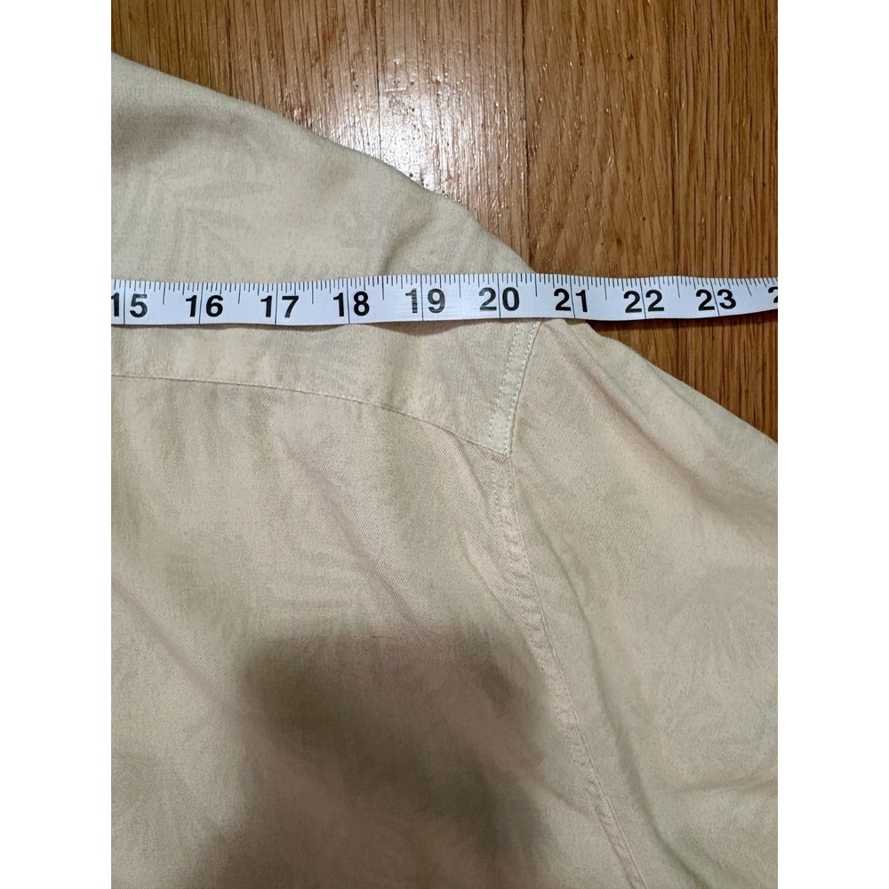 Nat Nast Silk Cotton Palm Leaf‎ Camp Shirt XL Beige Resort - Picture 12 of 12